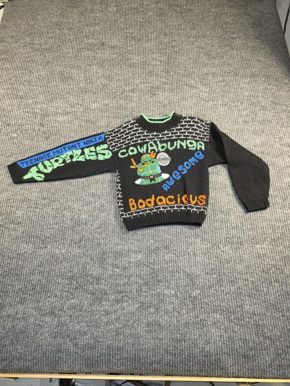 J.J. Poole Vintage Teenage Mutant Ninja Turtles Crew Neck Sweater USA MADE 1990